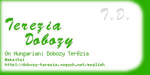 terezia dobozy business card